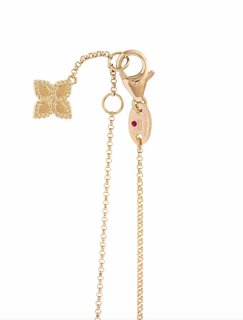 18kt yellow gold Princess Flower diamond bracelet